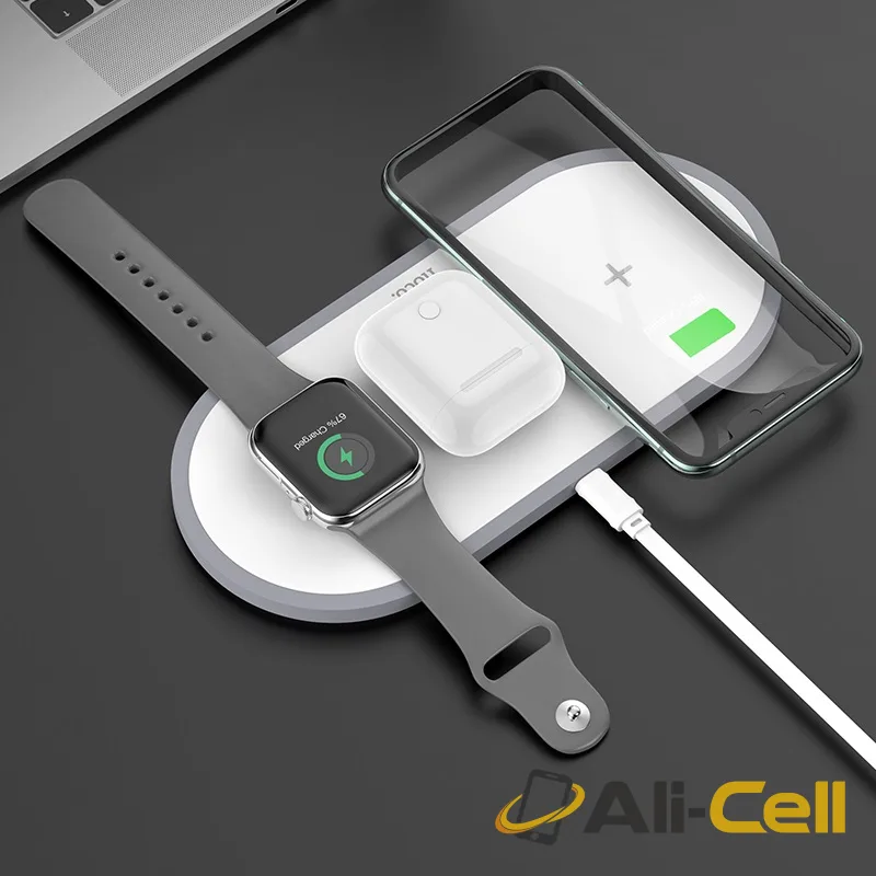 Wireless charger “CW24 Handsome” 3-in-1 tabletop charging dock (Cw24 White) — 6