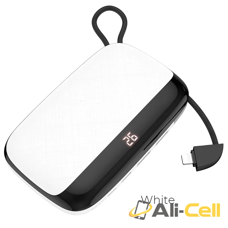 Power bank “S29 Nimble” 10000mAh (S29 Lightning White, Built In Lightning Wire)