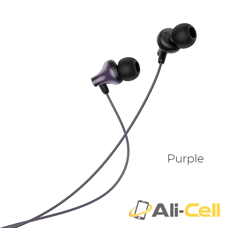 Wired earphones “M74 Classic” with mic with storage box (M74 W Storage Box Purple)