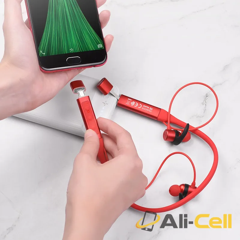 Wireless earphones “S18 Glamor” charging data cable (S18 Red) — 5