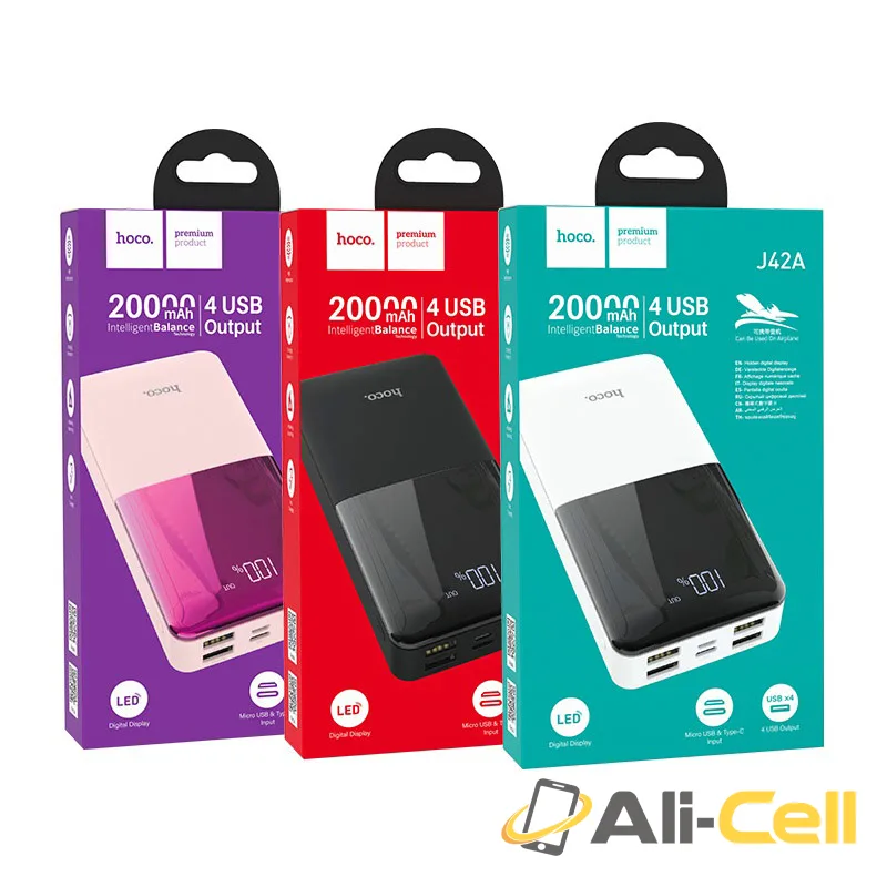 Power bank “J42A High power” 20000mAh (J42a Pink) — 7