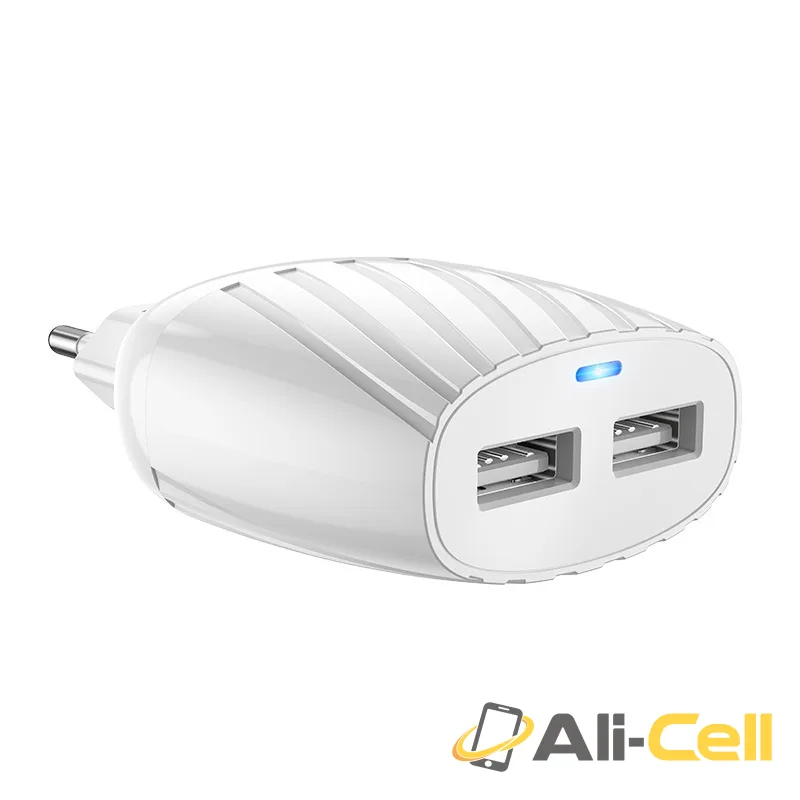 Wall charger “C78A Max energy” dual port EU set with cable (C78a Lightning White, Set With Lightning Cable) — 4