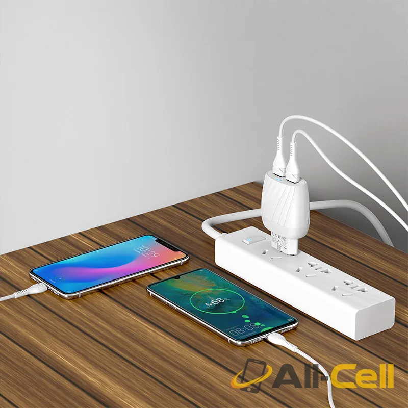 Wall charger “C78A Max energy” dual port EU set with cable (C78a Lightning White, Set With Lightning Cable) — 6