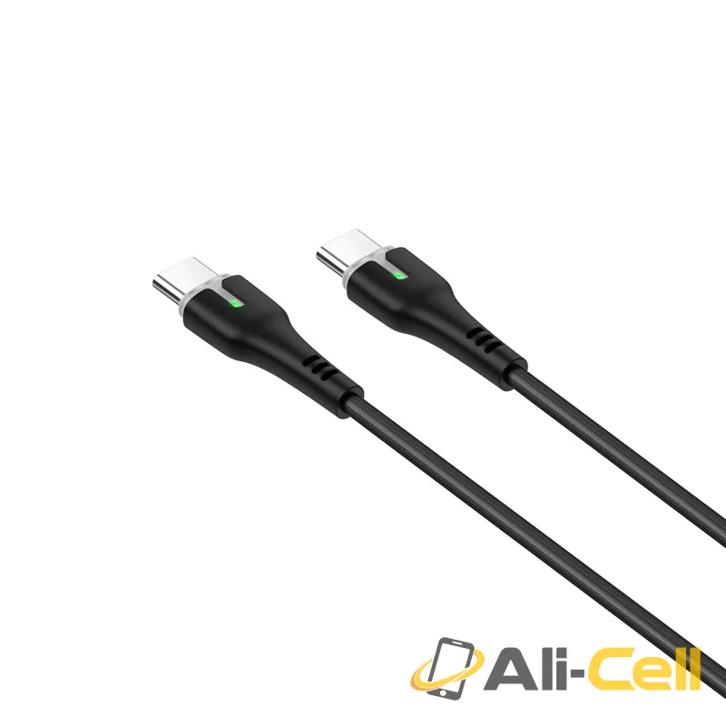 Cable Type-C to Type-C “X45 Surplus” charging data sync (X45 Type C To Type C Black, 1.0m) — 2