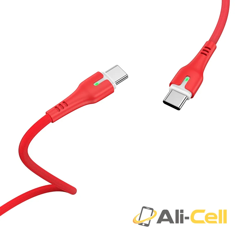 Cable Type-C to Type-C “X45 Surplus” charging data sync (X45 Type C To Type C Red, 1.0m) — 3