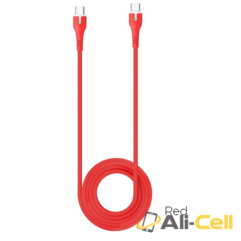 Cable Type-C to Type-C “X45 Surplus” charging data sync (X45 Type C To Type C Red, 1.8m)