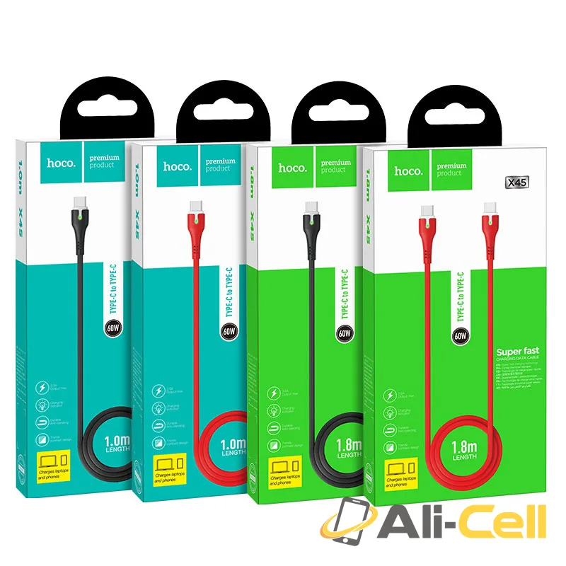 Cable Type-C to Type-C “X45 Surplus” charging data sync (X45 Type C To Type C Red, 1.8m) — 7