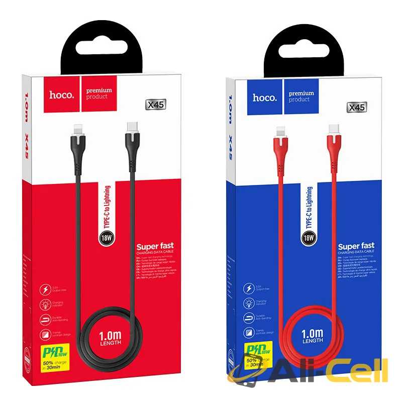 Cable Type-C to Lightning “X45 Surplus PD” charging data sync (X45 Type C To Lightning Black, 1.0m) — 7