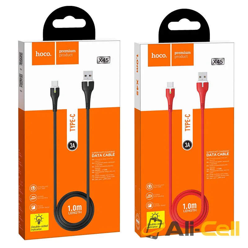 Cable USB to Type-C “X45 Surplus” charging data sync (X45 Type C Black, 1.0m) — 7