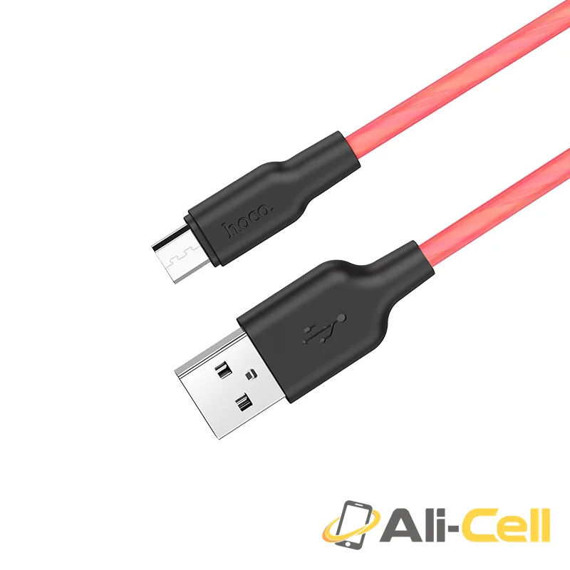 Cable USB to Micro-USB “X21 Plus fluorescent” charging data sync (X21 Plus Fluorescent Micro Usb Blue, 1.0m) — 2