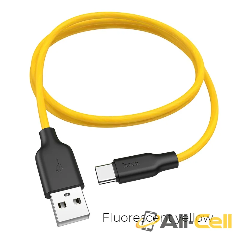 Cable USB to Type-C “X21 Plus fluorescent” charging data sync (X21 Plus Fluorescent Type C Yellow, 1.0m)