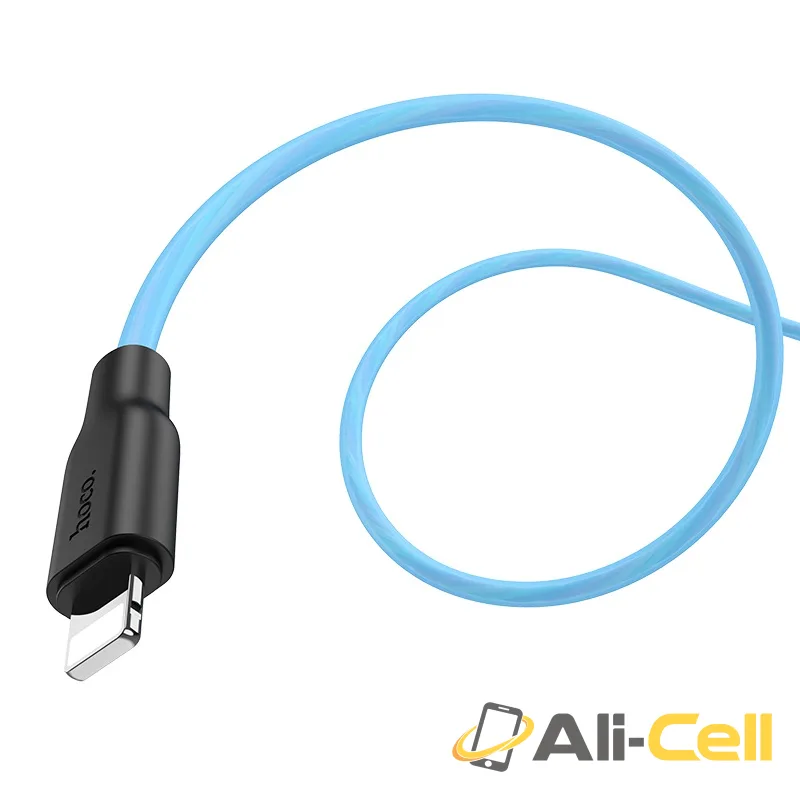 Cable USB to Lightning “X21 Plus fluorescent” charging data sync (X21 Plus Fluorescent Lightning Green, 1.0m) — 4