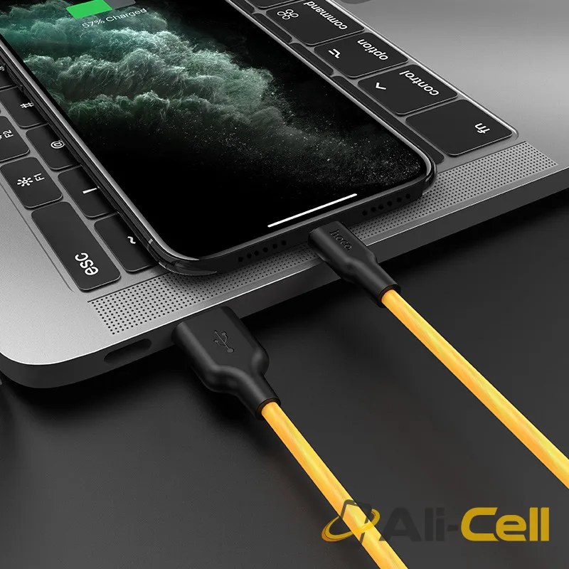 Cable USB to Lightning “X21 Plus fluorescent” charging data sync (X21 Plus Fluorescent Lightning Green, 1.0m) — 6