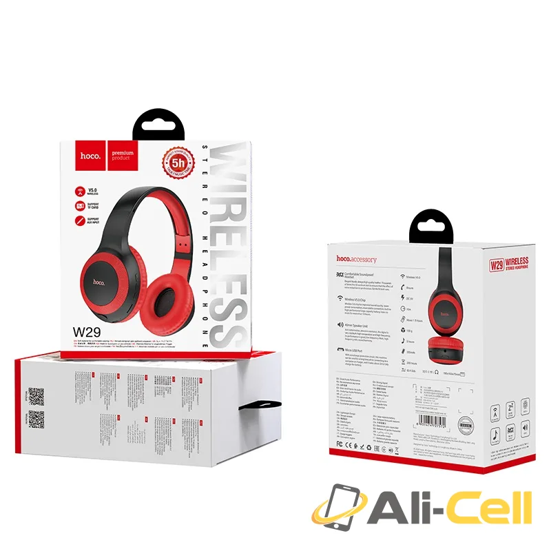 Headphones “W29 Outstanding” wireless wired (W29 Red) — 7