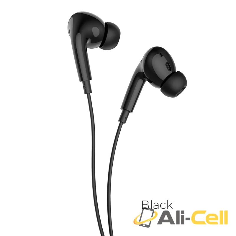 Wired earphones 3.5mm “M1 Pro Original series” with mic (M1 Pro Black)