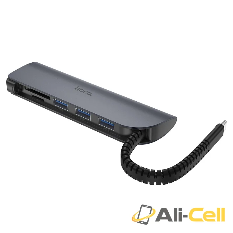Type-C hub “HB17 Easy connect” USB3.0*3 + SD + TF (Hb17 Metal Gray) — 2