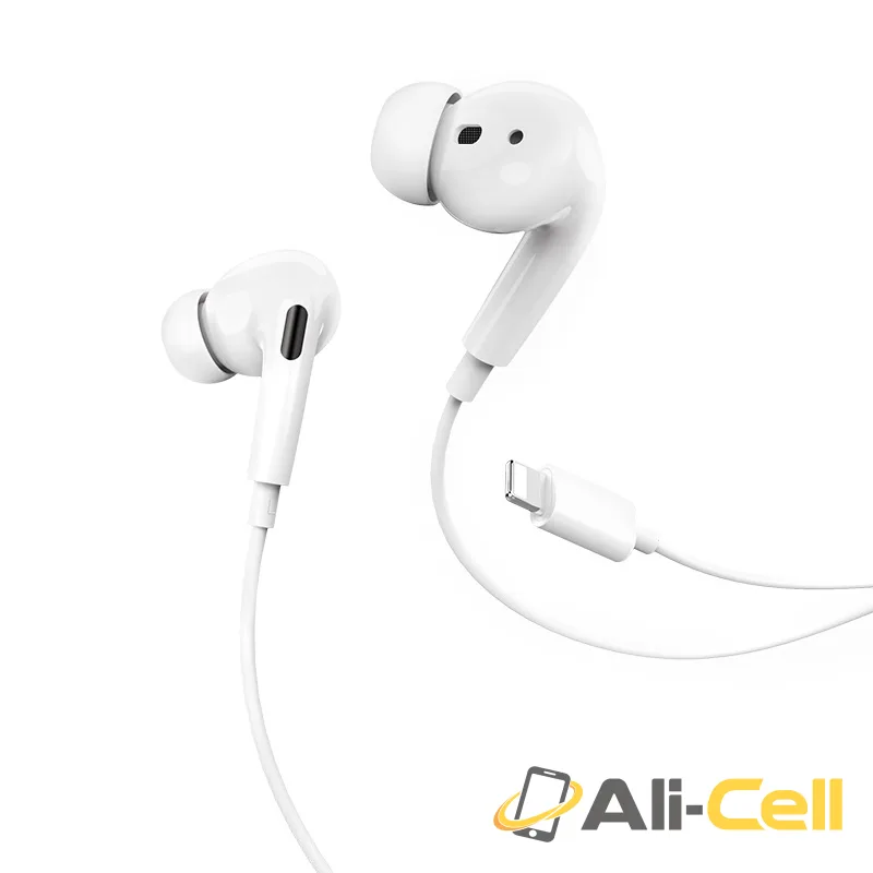 Wired earphones for Lightning “M1 Pro Original series” with mic (M1 Pro Lightning White) — 2
