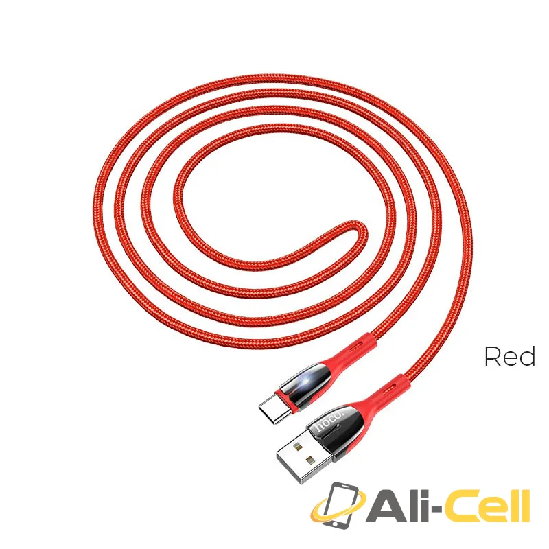 Cable USB to Type-C “U89 Safeness” charging data sync (U89 Type C Red, 1.2m)