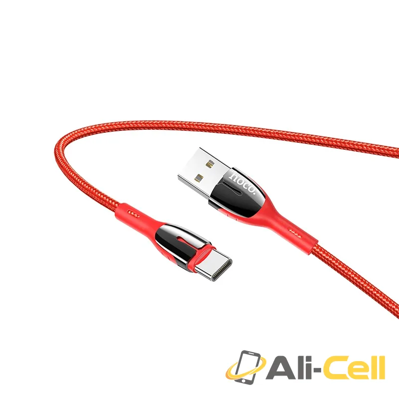 Cable USB to Type-C “U89 Safeness” charging data sync (U89 Type C Red, 1.2m) — 2