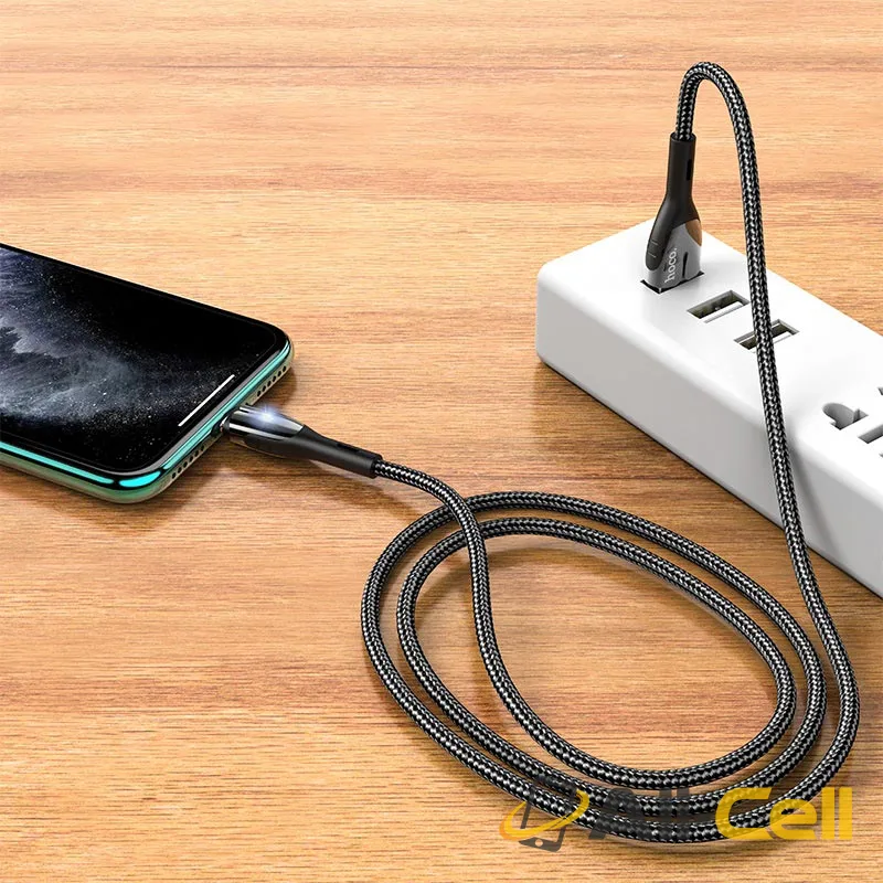 Cable USB to Lightning “U89 Safeness” charging data sync (U89 Lightning Black, 1.2m) — 5
