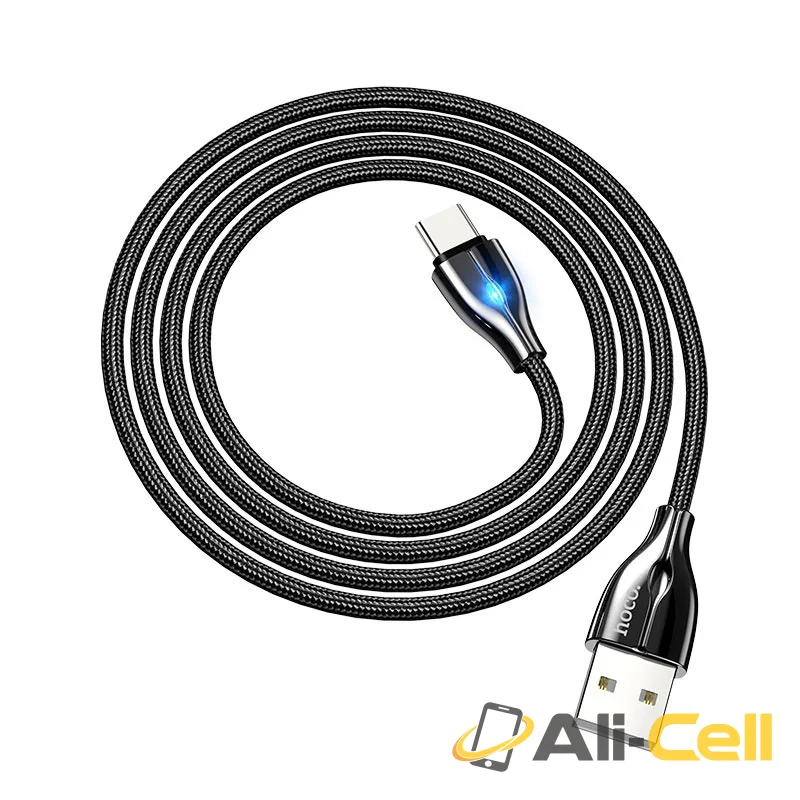 Cable USB to Type-C “U88 Amazing colors” charging data sync (U88 Type C Black, 1.2m) — 3