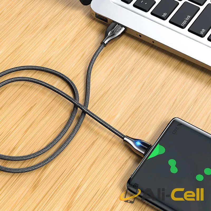 Cable USB to Type-C “U88 Amazing colors” charging data sync (U88 Type C Black, 1.2m) — 5