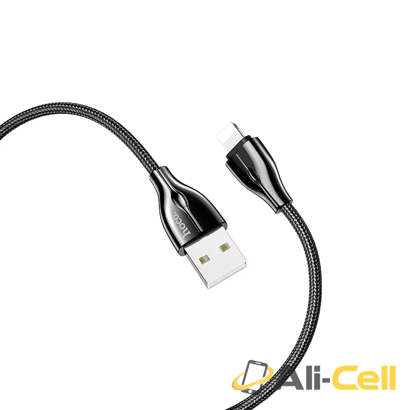 Cable USB to Lightning “U88 Amazing colors” charging data sync (U88 Lightning Black, 1.2m) — 2