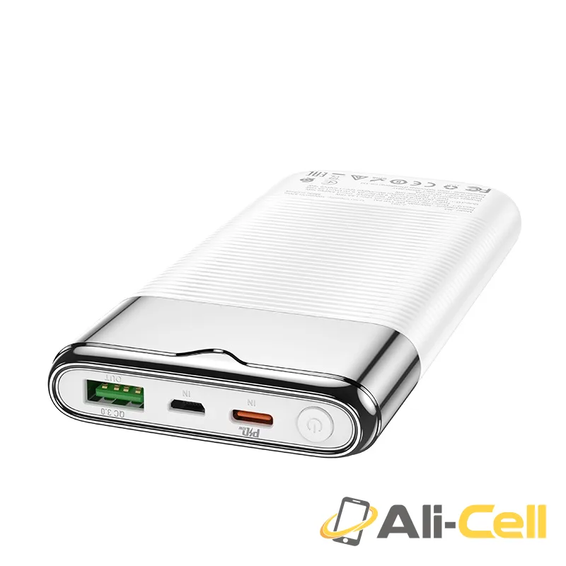 Power bank “J63 Velocity” PD+QC3.0 wireless charging 10000mAh (J63 White) — 4