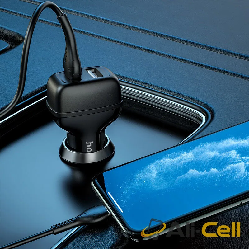 Car charger “Z36 Leader” dual port set with cable (Z36 Lightning Black, Set With Lightning Cable) — 6