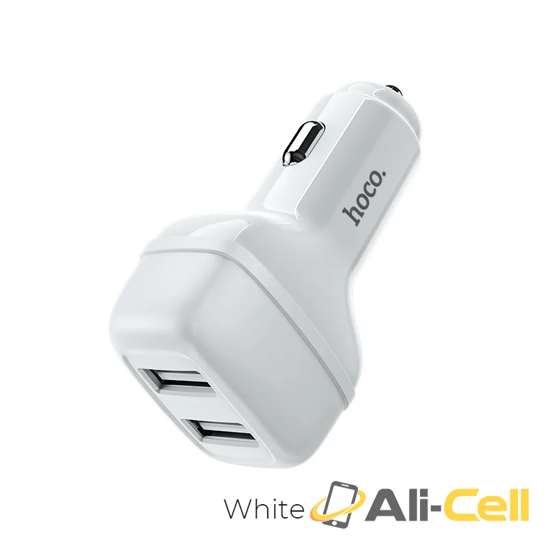 Car charger “Z36 Leader” dual port set with cable (Z36 White, Single)