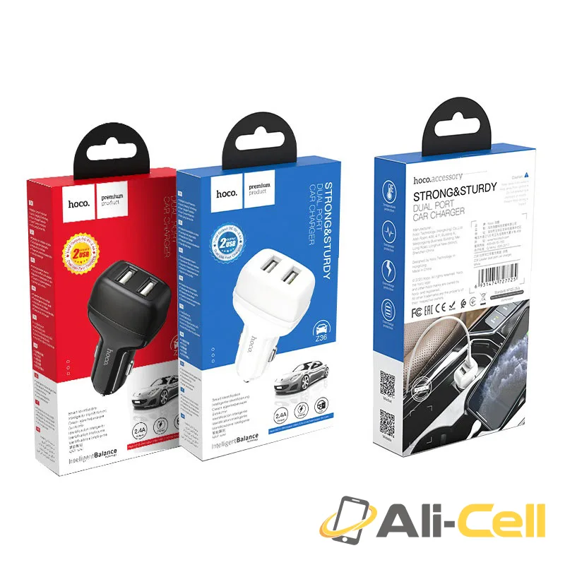 Car charger “Z36 Leader” dual port set with cable (Z36 White, Single) — 7