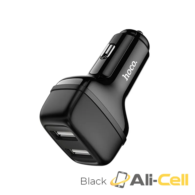 Car charger “Z36 Leader” dual port set with cable (Z36 Black, Single)