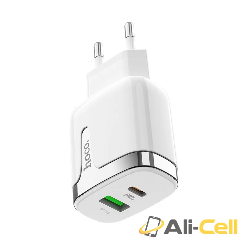 Wall charger “C79A Zeus” PD+QC3.0 EU plug set with cable (C79a Type C Lightning Black, Set With Type C To Lightning Cable) — 4