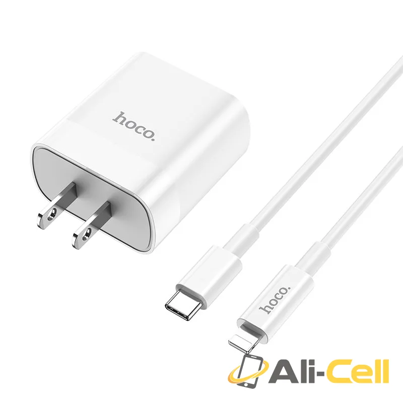 Wall charger “C80 Rapido” PD + QC3.0 US plug set with cable (C80 Type C Type C White, Set With Type C To Type C Cable) — 3