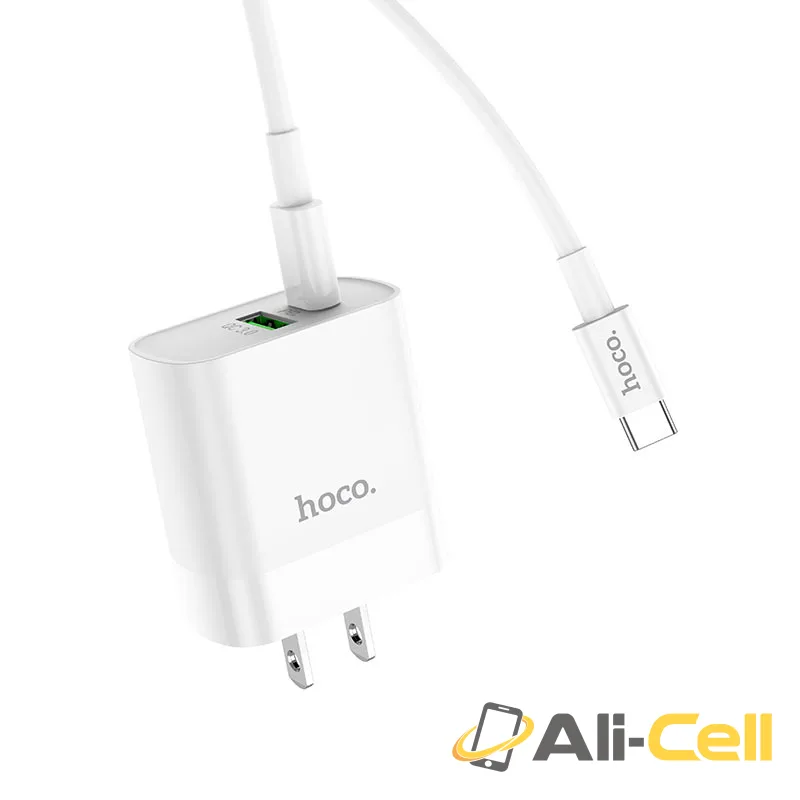 Wall charger “C80 Rapido” PD + QC3.0 US plug set with cable (C80 Type C Type C White, Set With Type C To Type C Cable) — 4