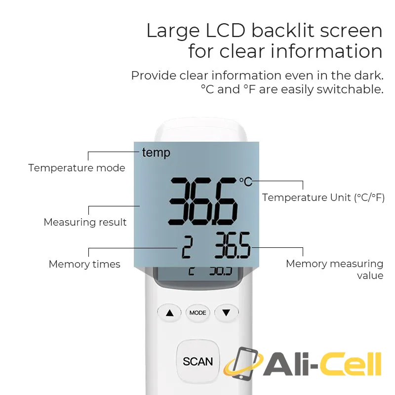 YS-ET03 Non-contact infrared thermometer (Ys Et03 White) — 3