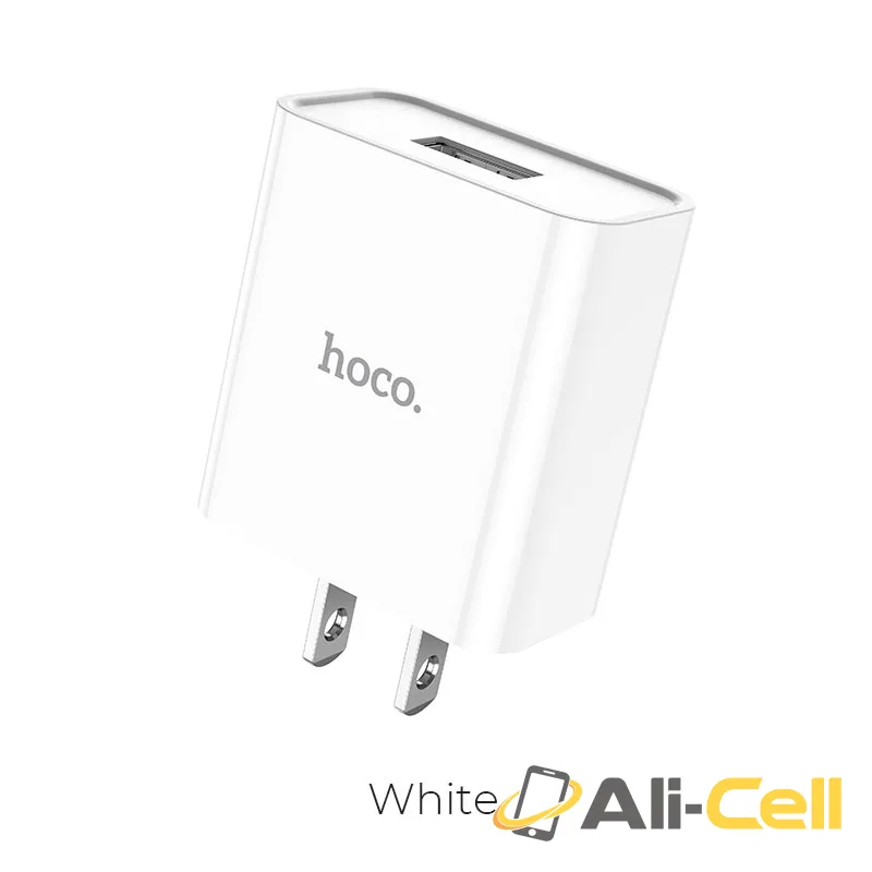 Wall charger “C81 Asombroso” US plug set with cable (C81 White, Single)
