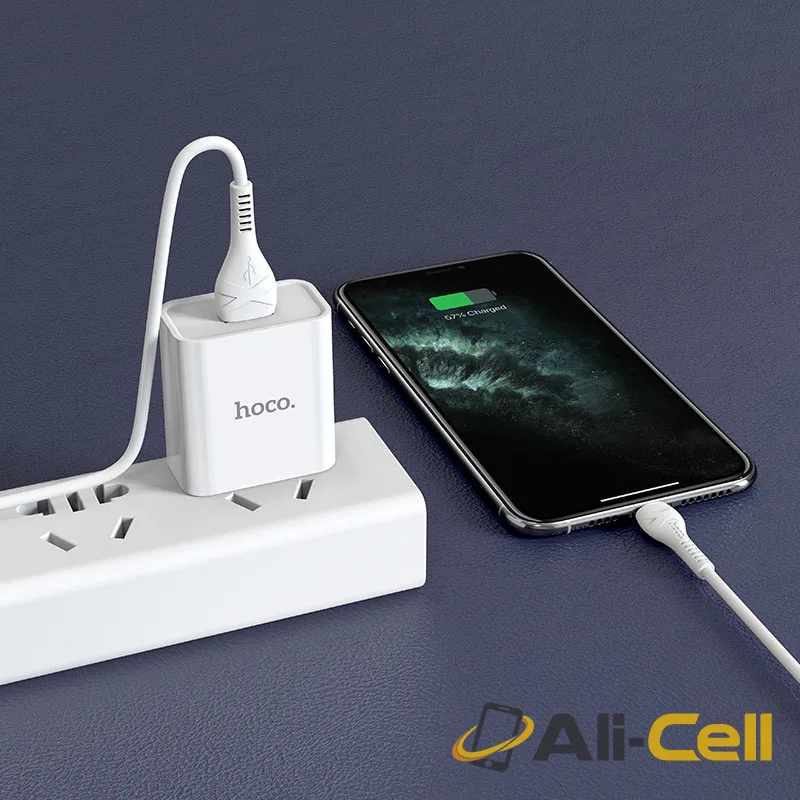 Wall charger “C81 Asombroso” US plug set with cable (C81 White, Single) — 5