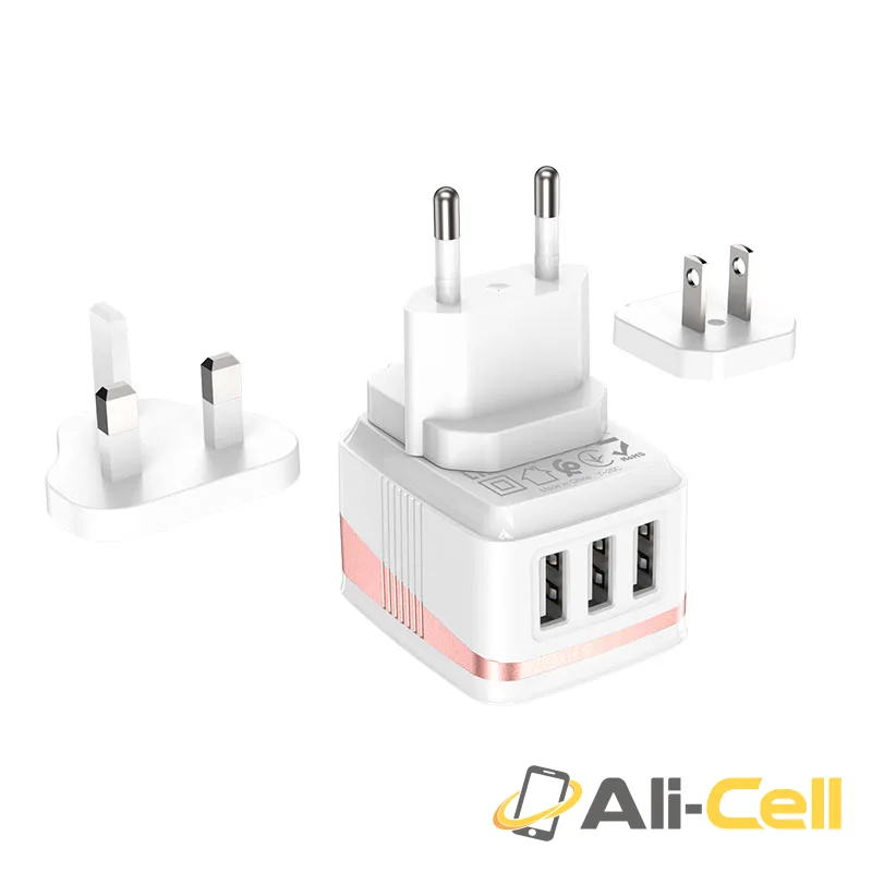 Wall charger “C83 Detachable pin” US / EU / UK plugs (C83 White, US-EU-UK) — 4