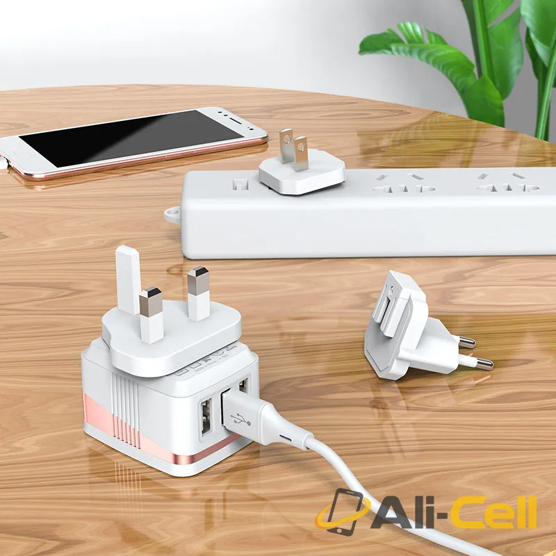 Wall charger “C83 Detachable pin” US / EU / UK plugs (C83 White, US-EU-UK) — 5