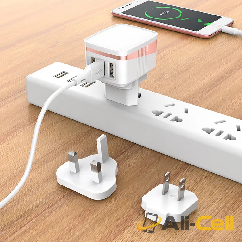 Wall charger “C83 Detachable pin” US / EU / UK plugs (C83 White, US-EU-UK) — 6
