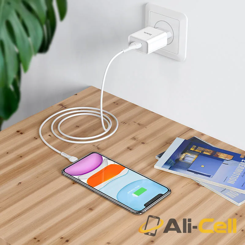 Wall charger “C81A Asombroso” EU plug set with cable (C81a Lightning White, Set With Lightning Cable) — 6