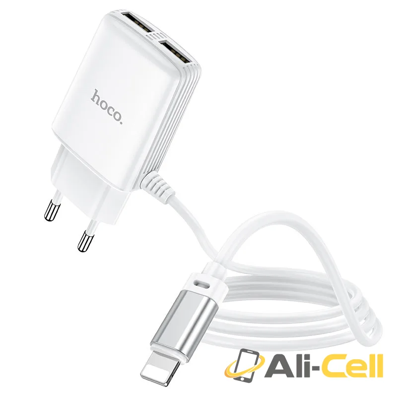 Wall charger “C82A Real power” EU dual port with built-in wire (C82a Micro Usb Black, Built In Micro Usb Wire) — 2