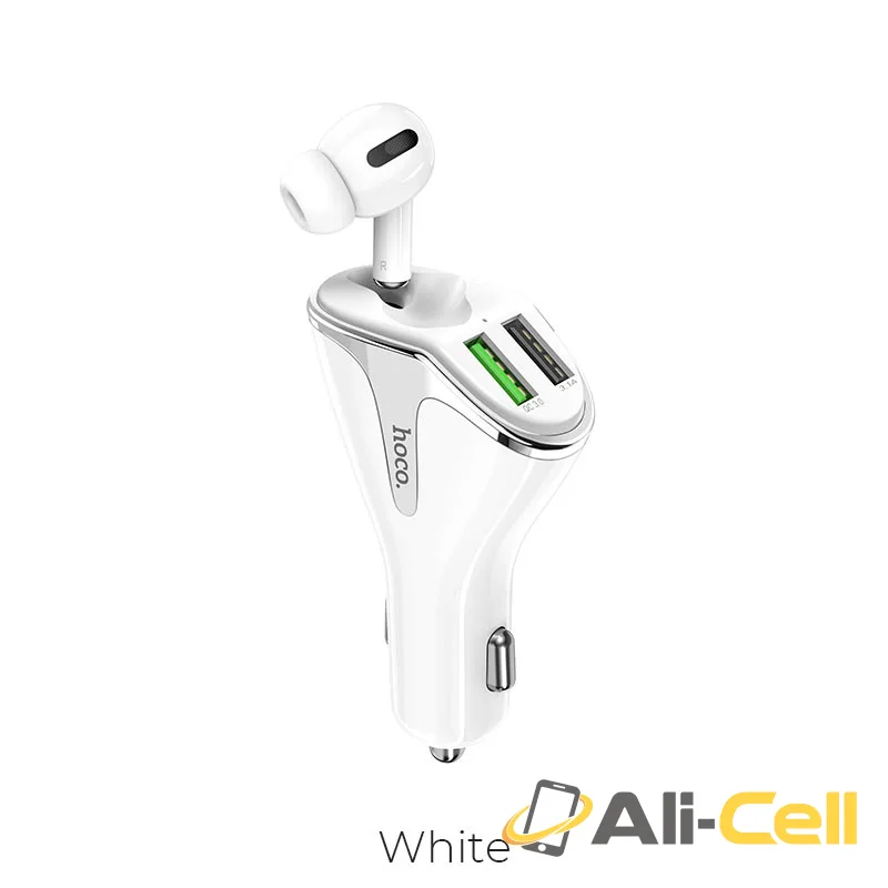Car charger “E47 Pro Traveller” with wireless headset (E47 Pro White)