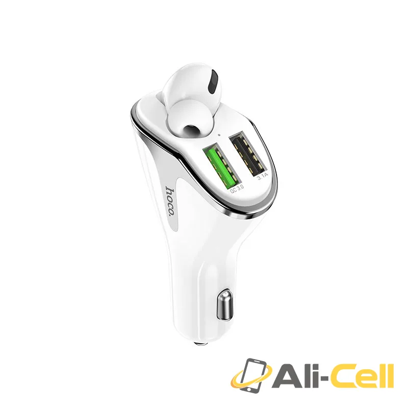 Car charger “E47 Pro Traveller” with wireless headset (E47 Pro White) — 2