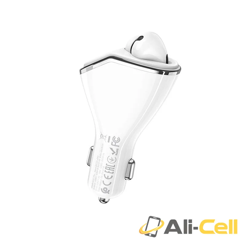 Car charger “E47 Pro Traveller” with wireless headset (E47 Pro White) — 4