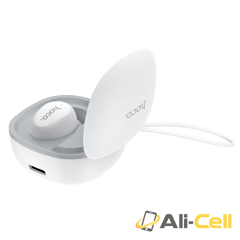 Wireless headset “E50 Wise mini” with charging case (E50 White) — 3