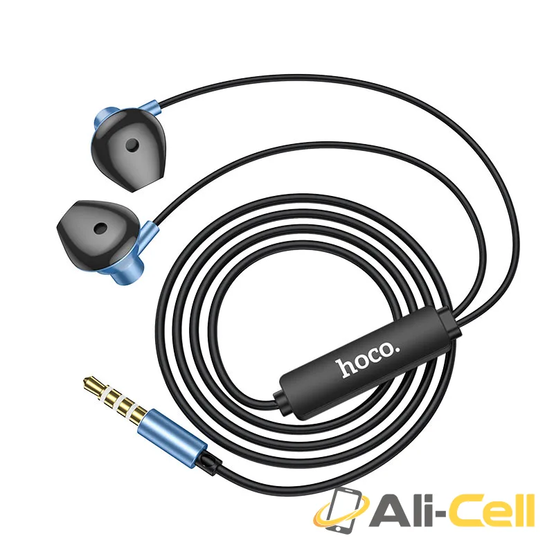 Wired earphones 3.5mm “M75 Belle” with mic (M75 Blue) — 3