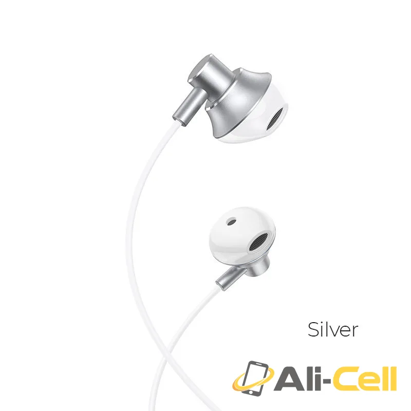 Wired earphones 3.5mm “M75 Belle” with mic (M75 Silver)