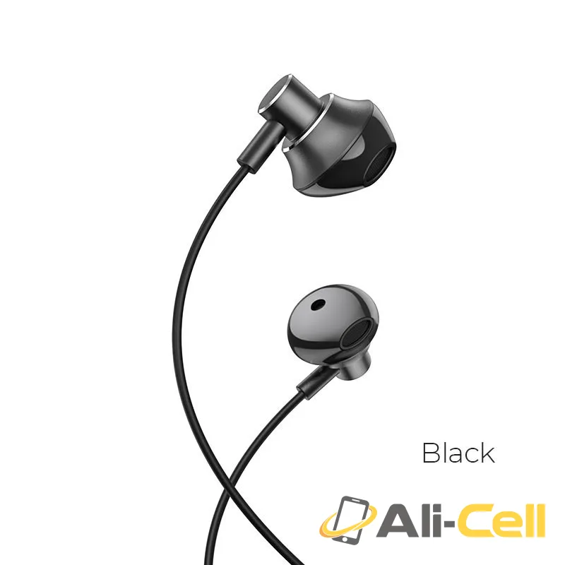 Wired earphones 3.5mm “M75 Belle” with mic (M75 Black)